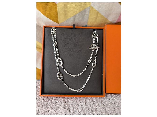 Hermès Collana Farandole di 120 cm in argento sterling 925 con scatola Silver hardware - vista 3