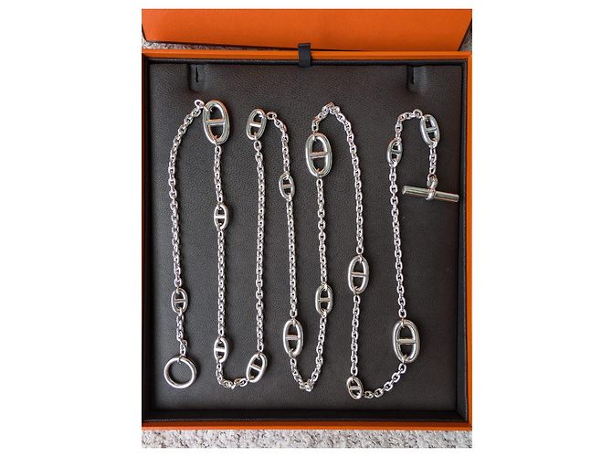 Hermès Collana Farandole di 120 cm in argento sterling 925 con scatola Silver hardware - vista 4