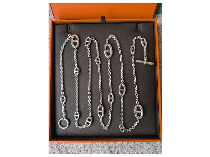 Hermès Collana Farandole di 120 cm in argento sterling 925 con scatola Silver hardware - vista 6