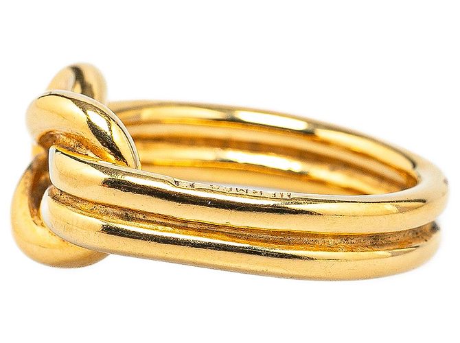 Ring Anello per sciarpa a nodo placcato oro Hermès D'oro - vista 2