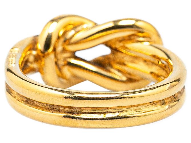 Ring Anello per sciarpa a nodo placcato oro Hermès D'oro - vista 3