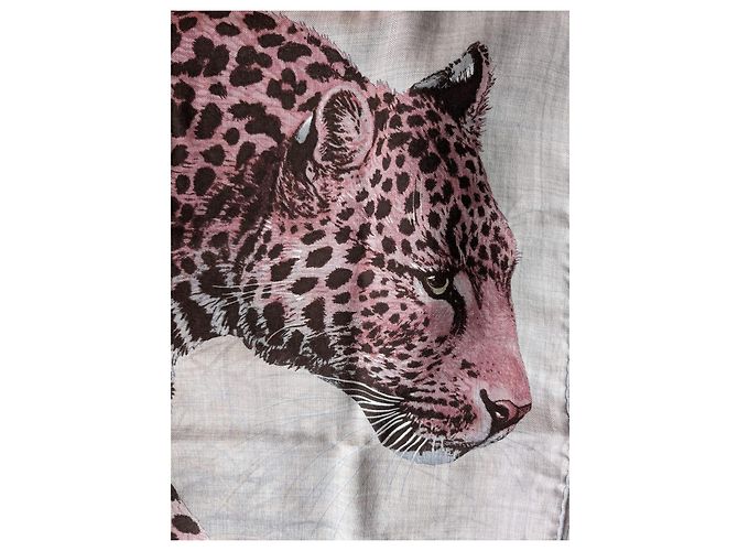Hermès Sciarpa Quadrata Panthera Pardus Cashmere 140 Robert Dallet Multicolore - vista 10