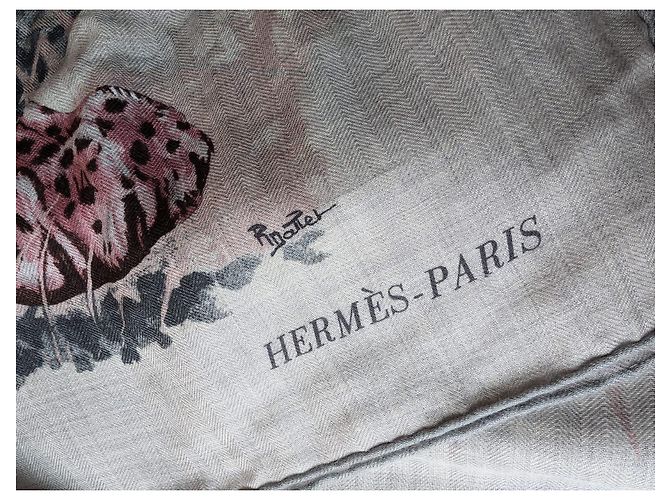 Hermès Sciarpa Quadrata Panthera Pardus Cashmere 140 Robert Dallet Multicolore - vista 11