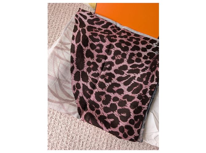 Hermès Sciarpa Quadrata Panthera Pardus Cashmere 140 Robert Dallet Multicolore - vista 17