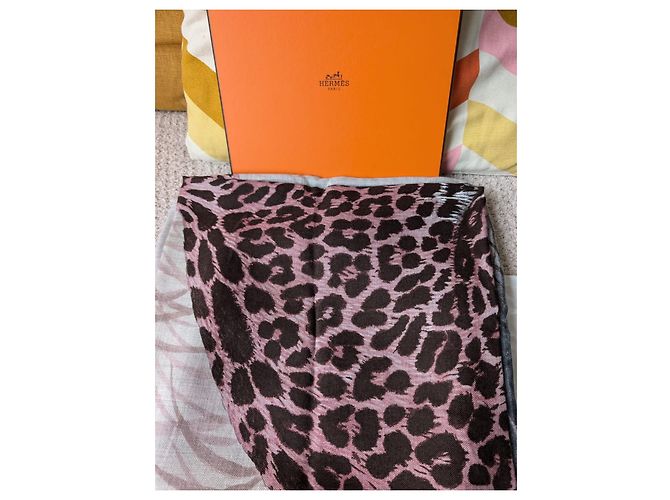 Hermès Sciarpa Quadrata Panthera Pardus Cashmere 140 Robert Dallet Multicolore - vista 18