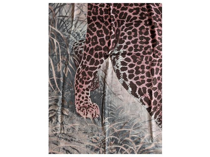 Hermès Sciarpa Quadrata Panthera Pardus Cashmere 140 Robert Dallet Multicolore - vista 3