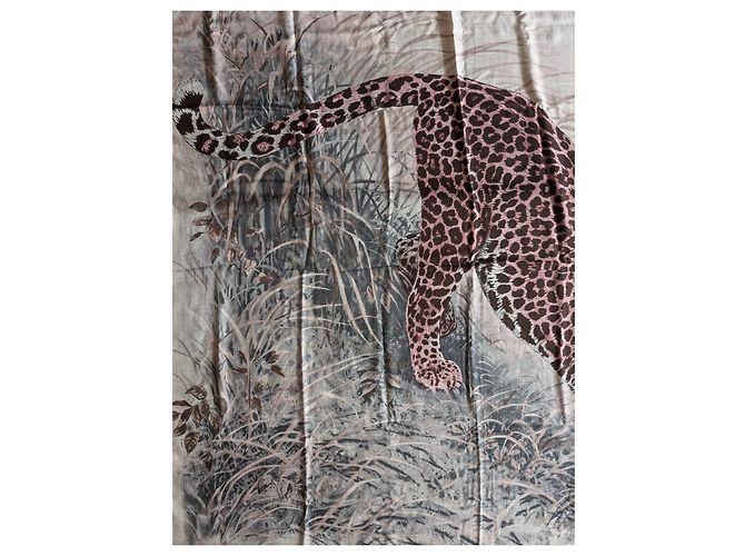 Hermès Sciarpa Quadrata Panthera Pardus Cashmere 140 Robert Dallet Multicolore - vista 4