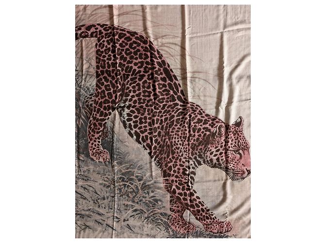 Hermès Sciarpa Quadrata Panthera Pardus Cashmere 140 Robert Dallet Multicolore - vista 5