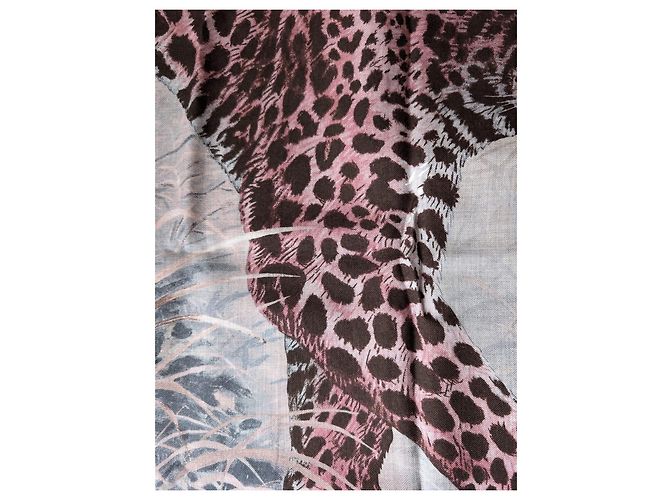 Hermès Sciarpa Quadrata Panthera Pardus Cashmere 140 Robert Dallet Multicolore - vista 6