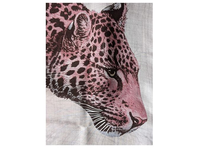 Hermès Sciarpa Quadrata Panthera Pardus Cashmere 140 Robert Dallet Multicolore - vista 8