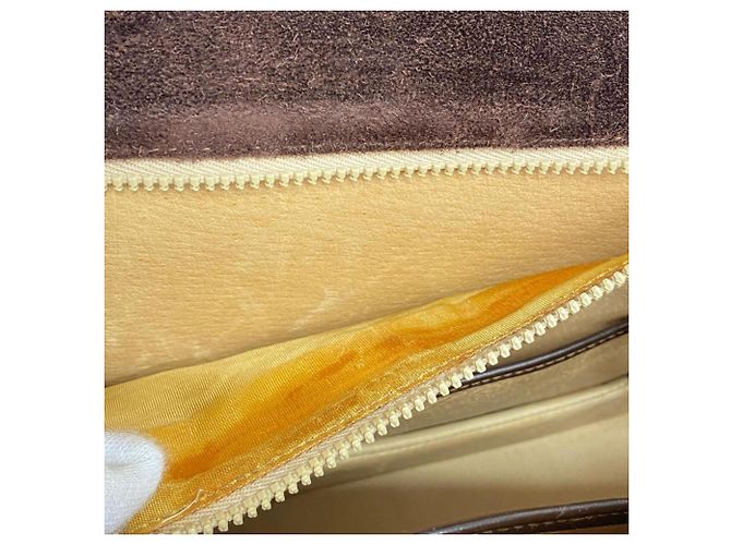 Borsa in suede marrone Gucci - vista 12