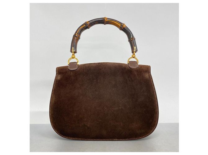 Borsa in suede marrone Gucci - vista 15