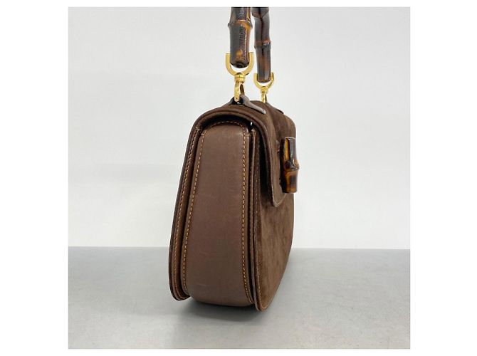 Borsa in suede marrone Gucci - vista 2