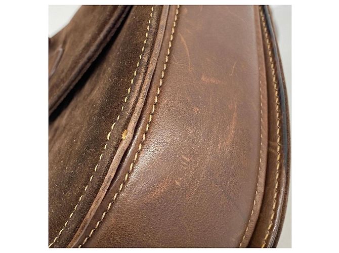 Borsa in suede marrone Gucci - vista 7