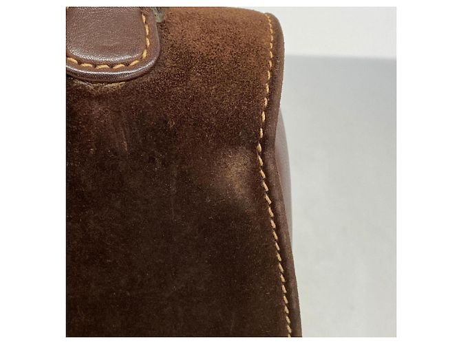 Borsa in suede marrone Gucci - vista 8