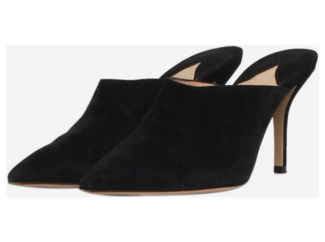 Paul Andrew Mule in suede nero a punta - taglia EU 37 - vista 2