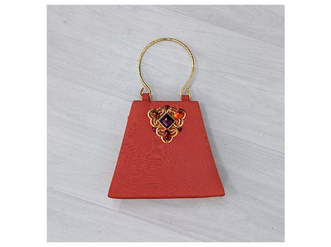 Sac de soirée vintage Philippe Ferrandis Orange - vue 7