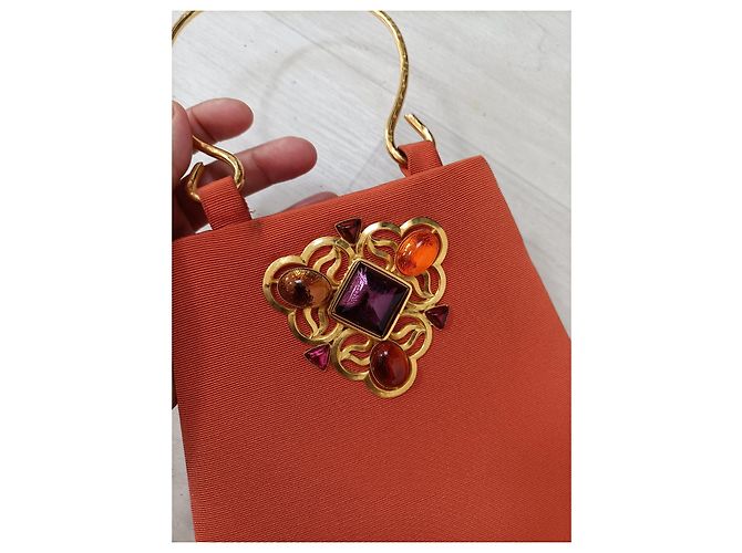 Sac de soirée vintage Philippe Ferrandis Orange - vue 9