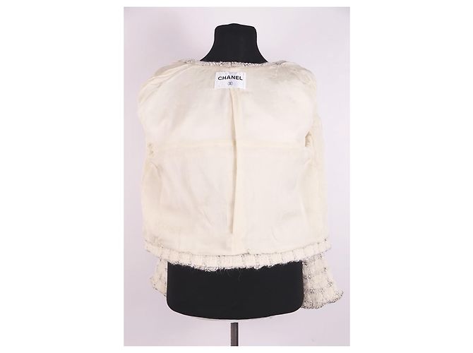 Chanel Chaqueta de tweed con ribete de 9K$ Crudo - vista 10