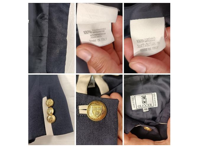 Valentino Garavani Giacca lunga blu navy Oliver di Valentino - vista 10
