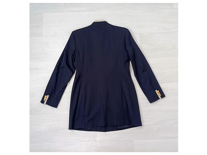 Valentino Garavani Giacca lunga blu navy Oliver di Valentino - vista 2