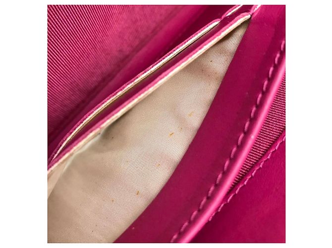 Cartera larga de cuero caviar rosa Chanel - vista 8