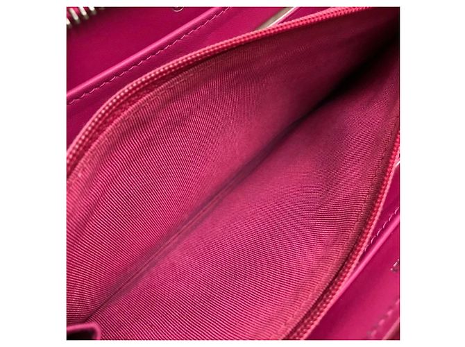 Cartera larga de cuero caviar rosa Chanel - vista 9