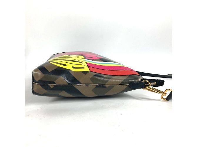 Bolso de hombro multicolor arcoíris Fendi 7V70 Castaño - vista 3