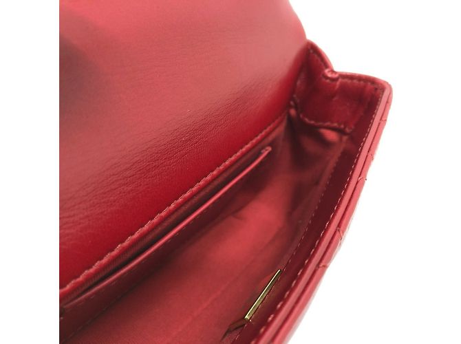 Borsa a spalla Chanel Coco Mark Matelassé 3 catene Rosso - vista 4