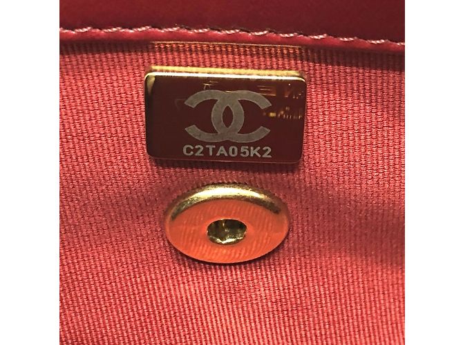 Borsa a spalla Chanel Coco Mark Matelassé 3 catene Rosso - vista 7