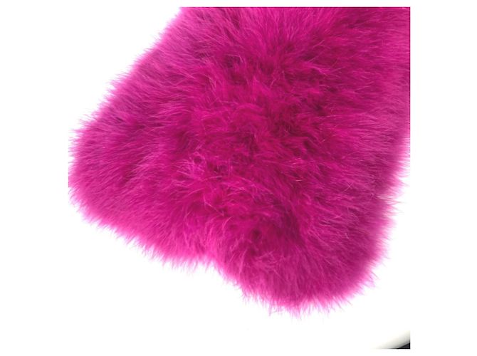 Sciarpa in pelliccia rosa Christian Dior - vista 6