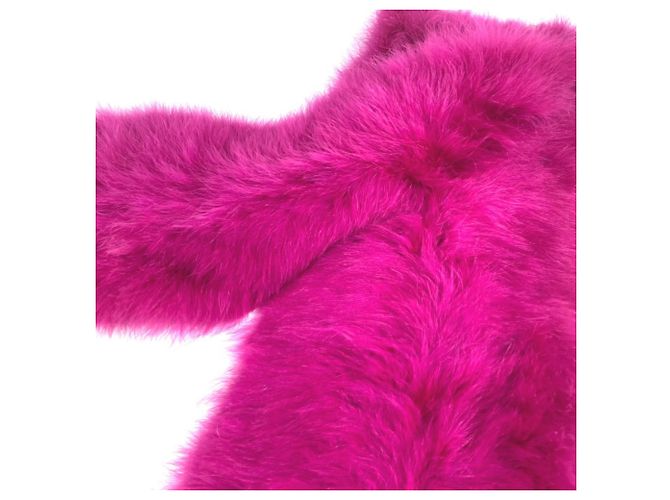 Sciarpa in pelliccia rosa Christian Dior - vista 7