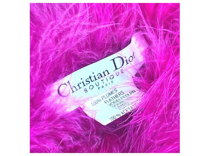 Sciarpa in pelliccia rosa Christian Dior - vista 8