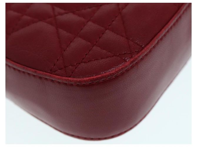 Christian Dior Pochette Accessorio Canage in Pelle Rossa Oro Auth ep5334 Rosso D'oro - vista 13