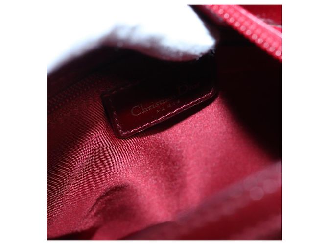 Christian Dior Pochette Accessorio Canage in Pelle Rossa Oro Auth ep5334 Rosso D'oro - vista 16