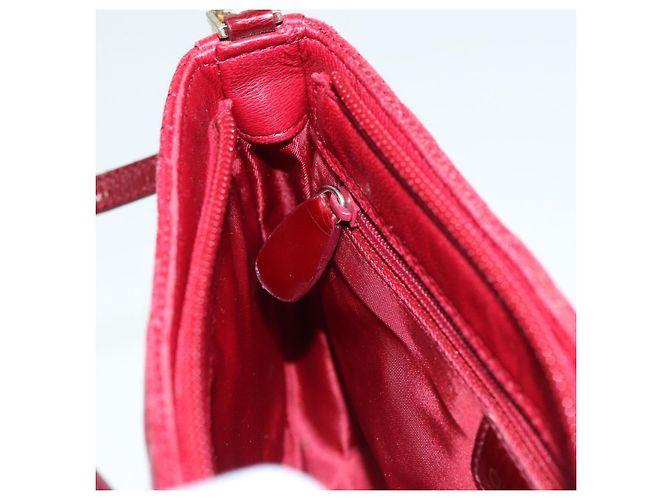 Christian Dior Pochette Accessorio Canage in Pelle Rossa Oro Auth ep5334 Rosso D'oro - vista 21