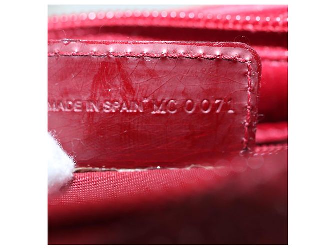 Christian Dior Pochette Accessorio Canage in Pelle Rossa Oro Auth ep5334 Rosso D'oro - vista 23