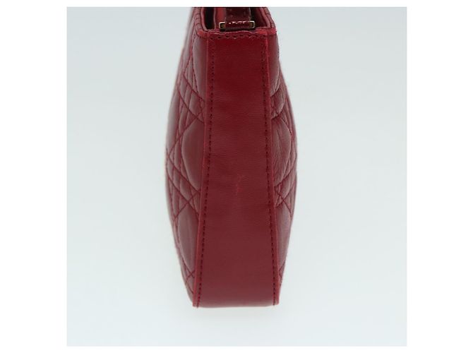 Christian Dior Pochette Accessorio Canage in Pelle Rossa Oro Auth ep5334 Rosso D'oro - vista 4