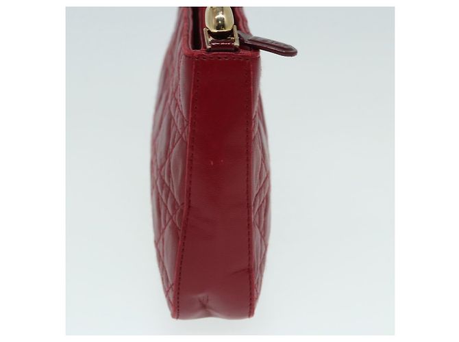 Christian Dior Pochette Accessorio Canage in Pelle Rossa Oro Auth ep5334 Rosso D'oro - vista 5