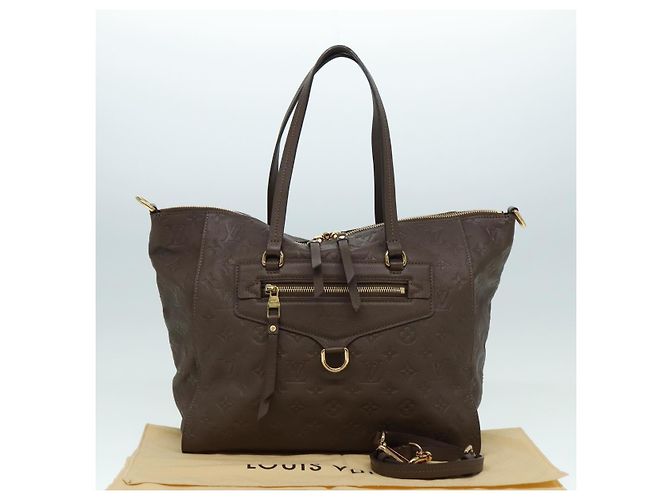 LOUIS VUITTON Borsa Lumineuse PM Monogram Empreinte Marrone Coda M94170 Auth kk299 - vista 12