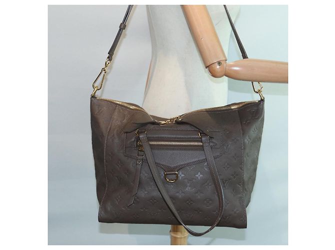 LOUIS VUITTON Borsa Lumineuse PM Monogram Empreinte Marrone Coda M94170 Auth kk299 - vista 26