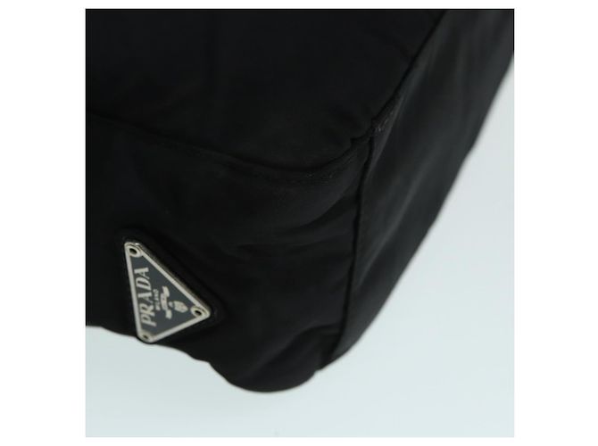 PRADA Borsa a mano in nylon nero argento autentica ep5402 - vista 10