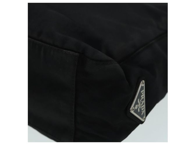 PRADA Borsa a mano in nylon nero argento autentica ep5402 - vista 13