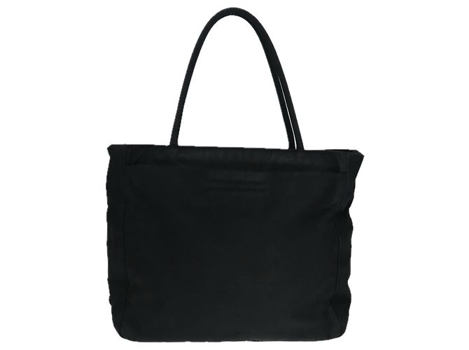 PRADA Borsa a mano in nylon nero argento autentica ep5402 - vista 2