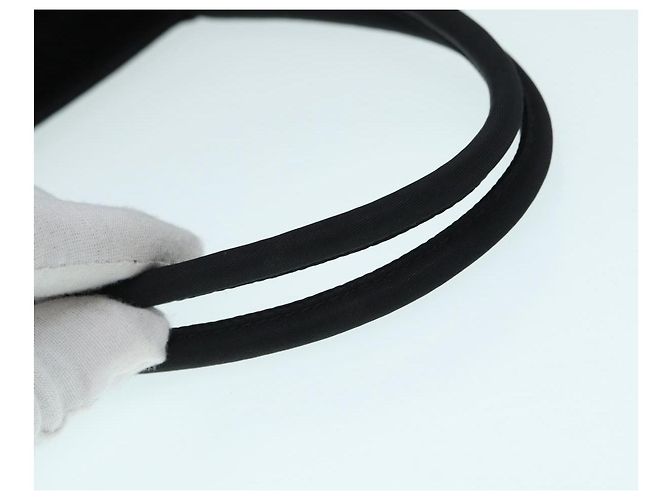PRADA Borsa a mano in nylon nero argento autentica ep5402 - vista 7