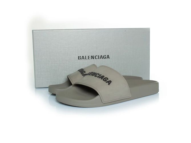 Balenciaga, ciabatta da piscina bi.rub.lo in grigio - vista 7