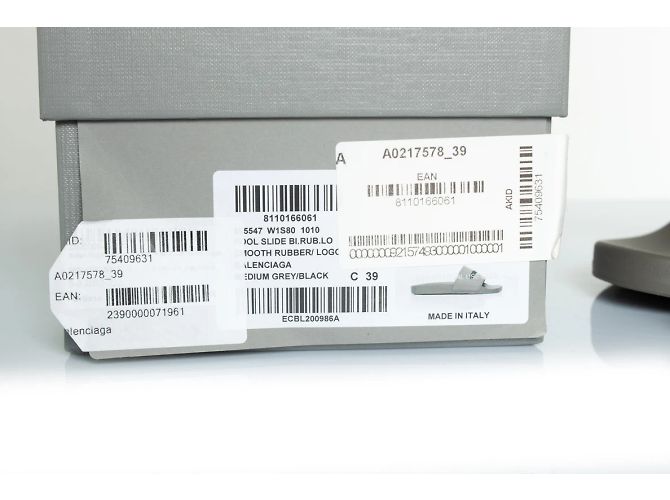 Balenciaga, ciabatta da piscina bi.rub.lo in grigio - vista 9