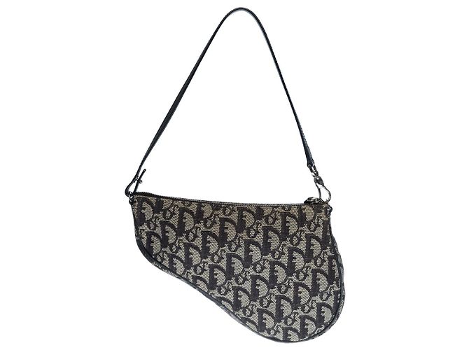 Borsa DIOR Saddle in Tela Nera - 142201501 Nero - vista 3