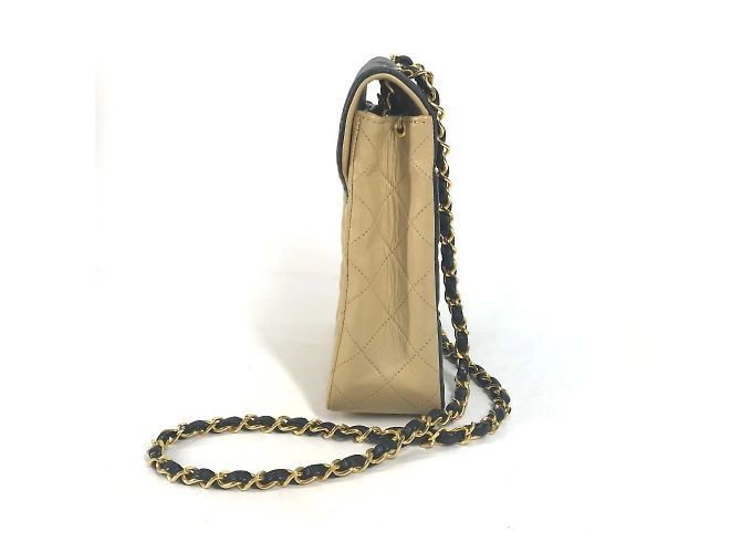 Chanel Bicolor CC Coco Mark Matelassé Quilted Kette Tasche Schwarz Beige - Ansicht 2
