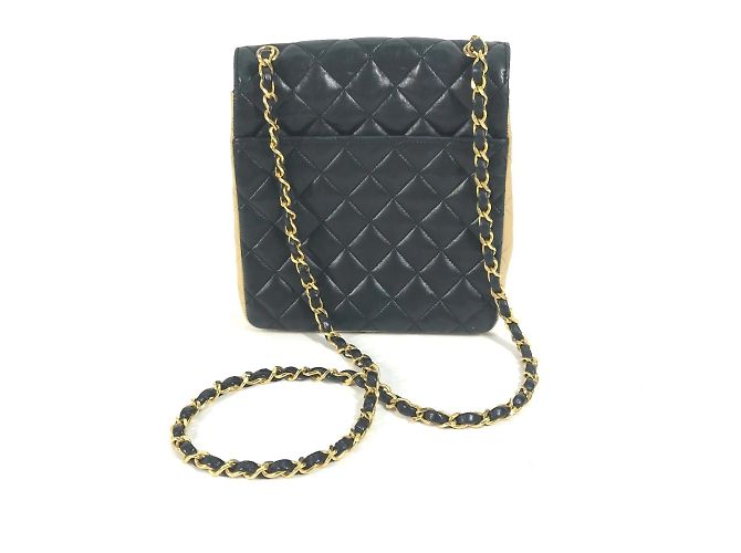 Chanel Bicolor CC Coco Mark Matelassé Quilted Kette Tasche Schwarz Beige - Ansicht 3